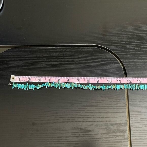 Turquoise Necklace~  Strand of Beautiful Vivid Slab & Tumbled Nugget Beads - Picture 8 of 9